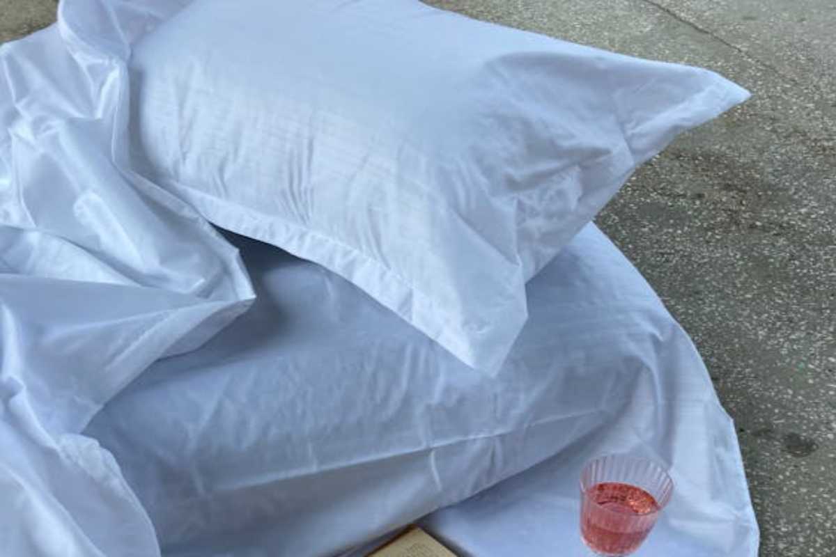 Lenzuola sul letto