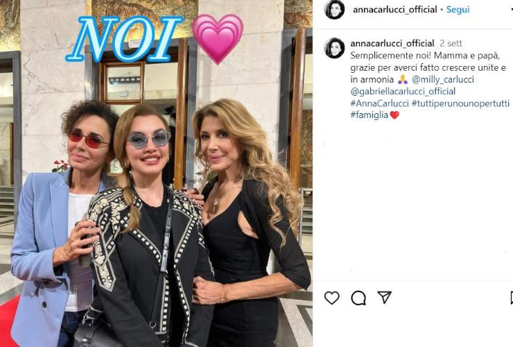 Milly Carlucci Con Le Sorelle Anna E Gabriella Praticamente Identiche Milly Carlucci Con Le Sorelle Anna E Gabriella Praticamente Identiche