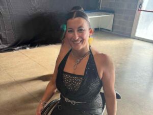 Giusy Sbaglio prima di un'esibizione